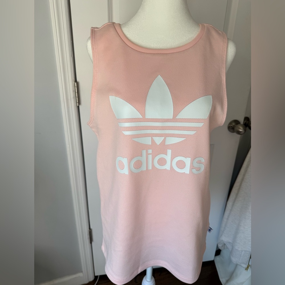 Adidas Original Light Pink Mesh Tank Top Size XS